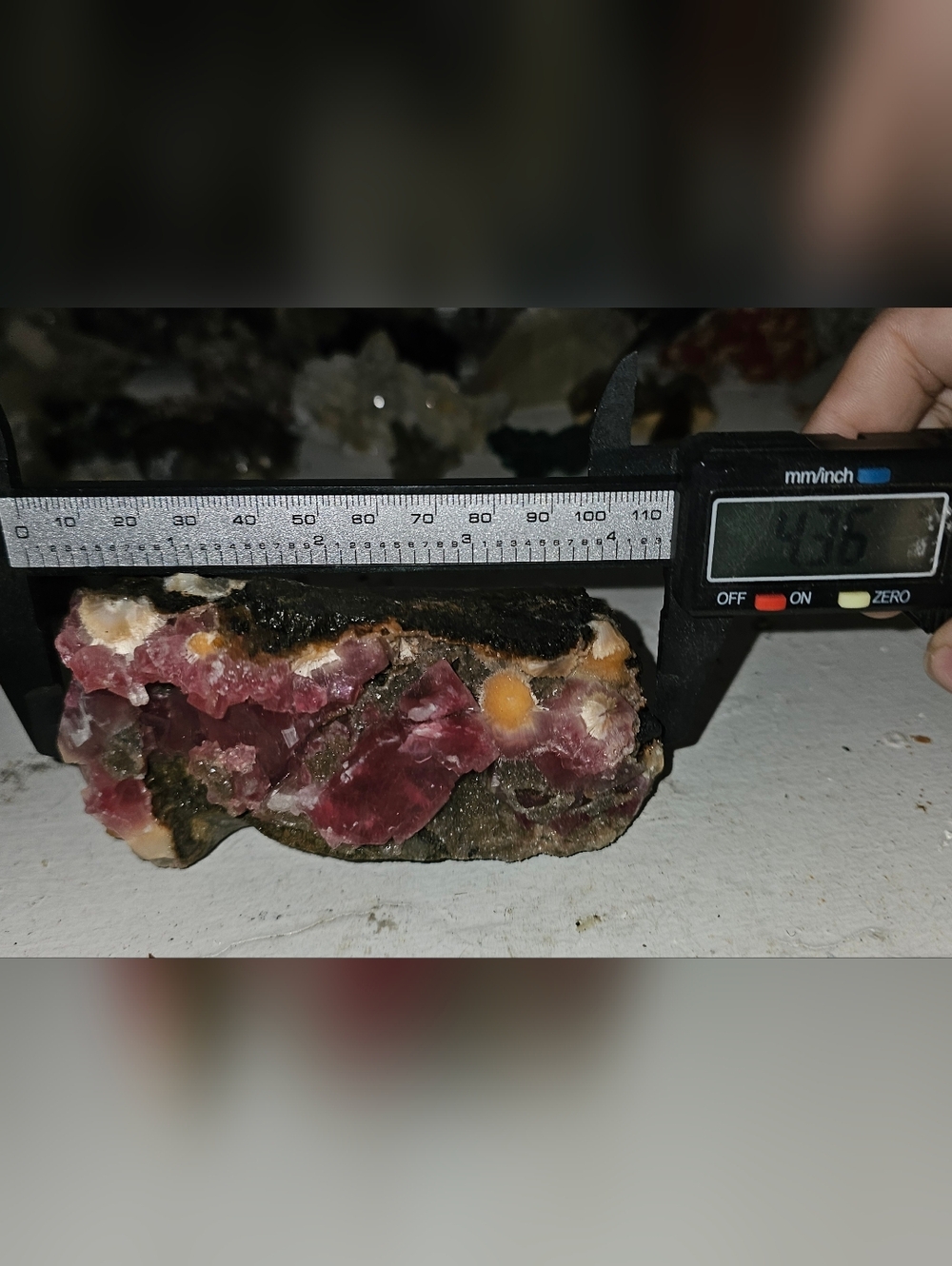 Moldy Raspberry Red Calcite Original Pocket - Picture 11 of 14